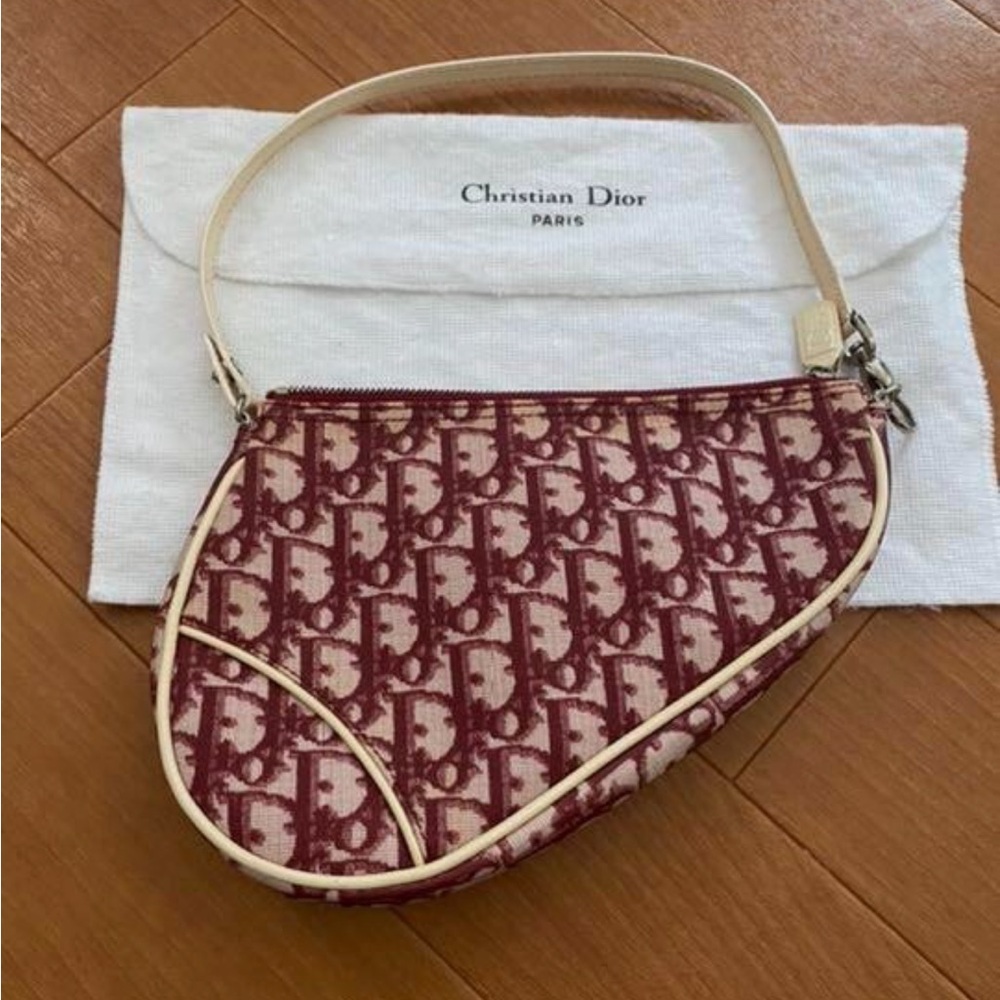 DIOR Magenta Pink Trotter Saddle Bag Pochette